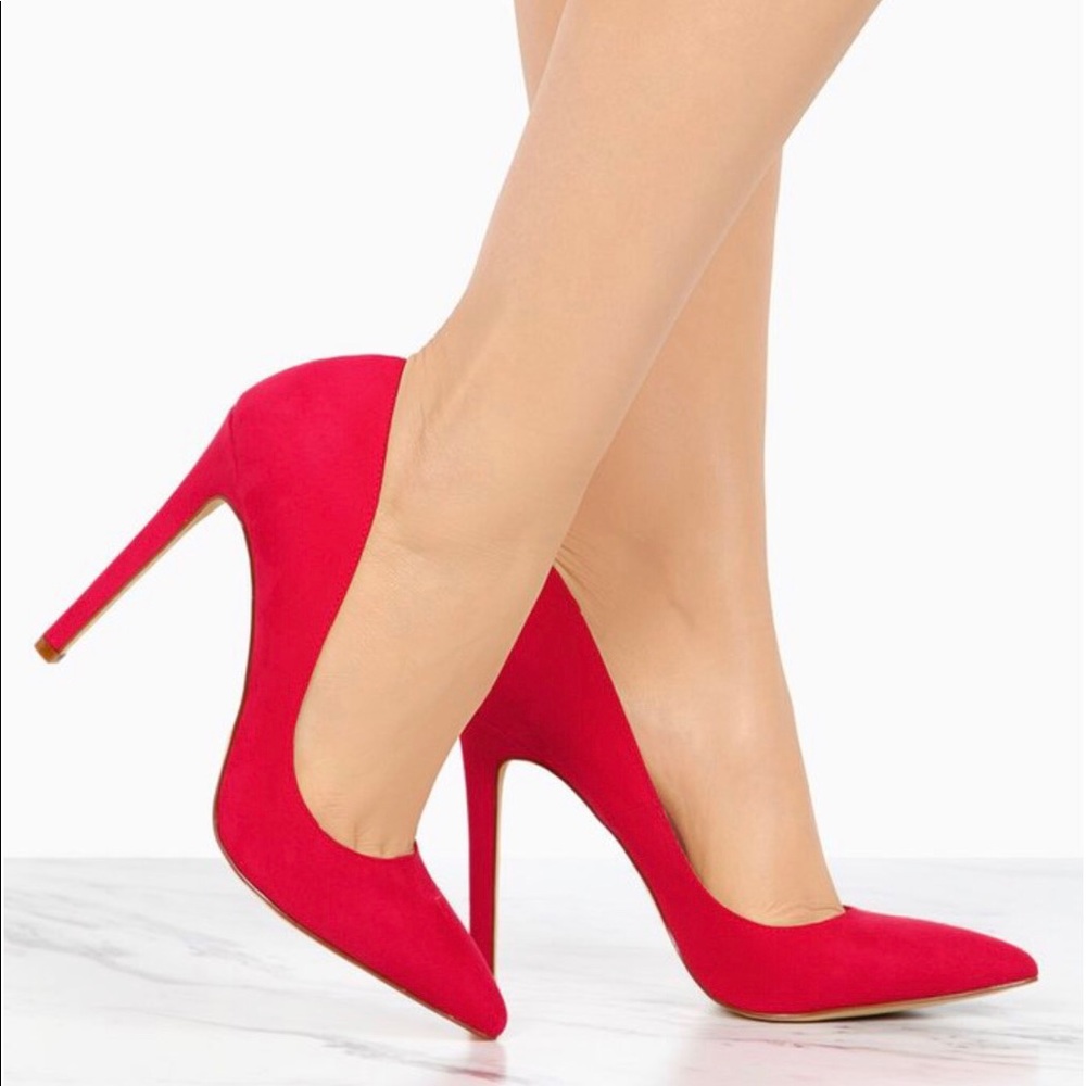 Red pumps - Suede